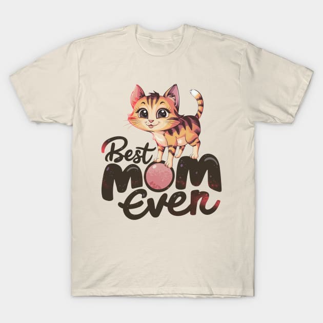 Best Mom Ever Kawaii Cats T-Shirt by Moulezitouna